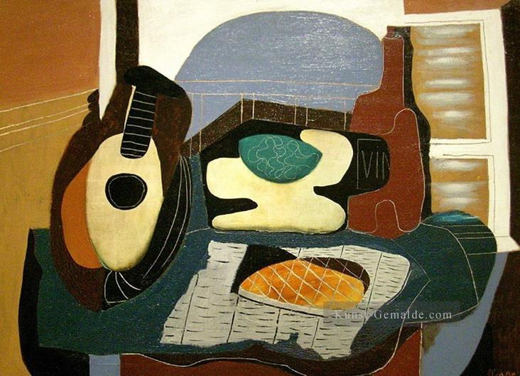 Mandoline Panier Früchte bouteille et patisserie 1924 Kubismus Pablo Picasso Ölgemälde
